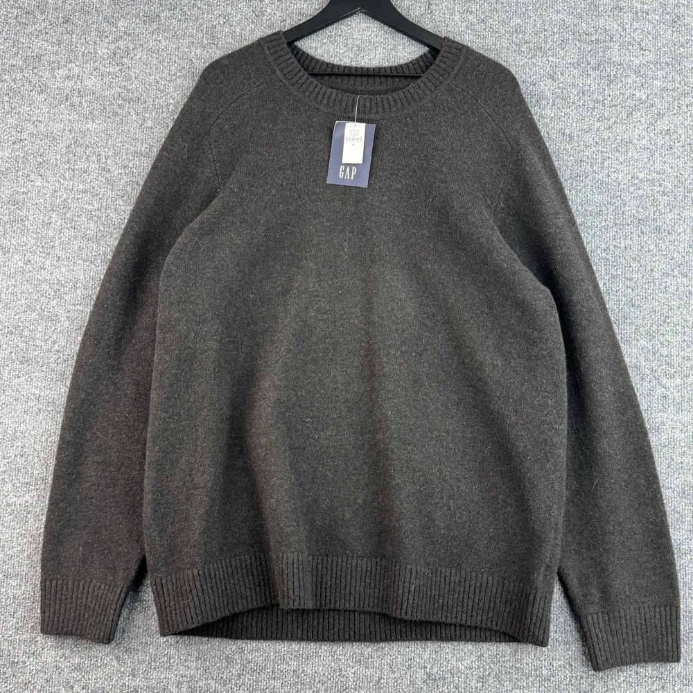 Gap Wool Blend Sweater Mens XL Green Casual Preppy Recycled Poly Long Sleeve NWT